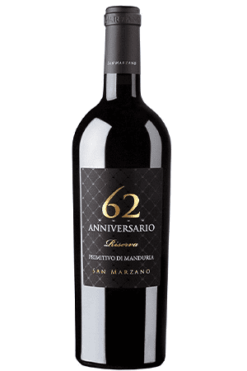 SAN MARZANO PRIMITIVO DI MANDURIA DOP ANNIVERSARIO 62 RISERVA